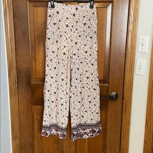 Paper Crane Wide-leg, flowy bohemian breezy aesthetic Floral Print Stretch Small